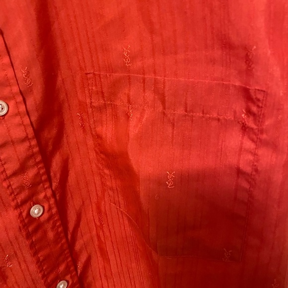 Vintage Yves Saint Laurent red button up size medium - Picture 7 of 8